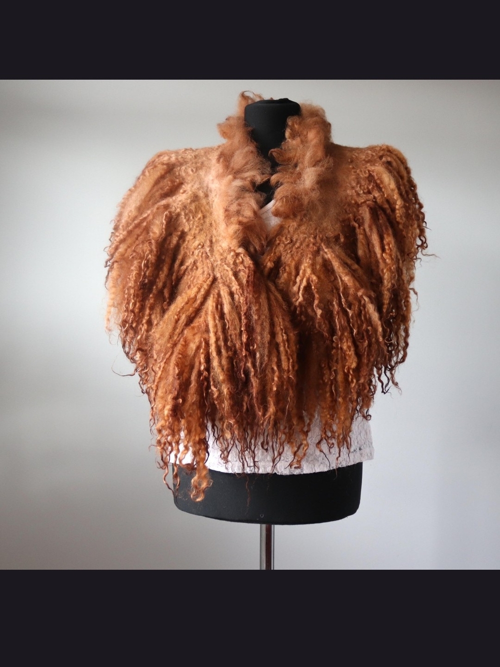 Felted Wool Handmade Rust Color - Picture 2 of 5
